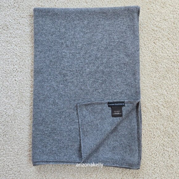 NWOT Cozee Cashmere Travel Wrap Grey Knit Scarf - Picture 5 of 6